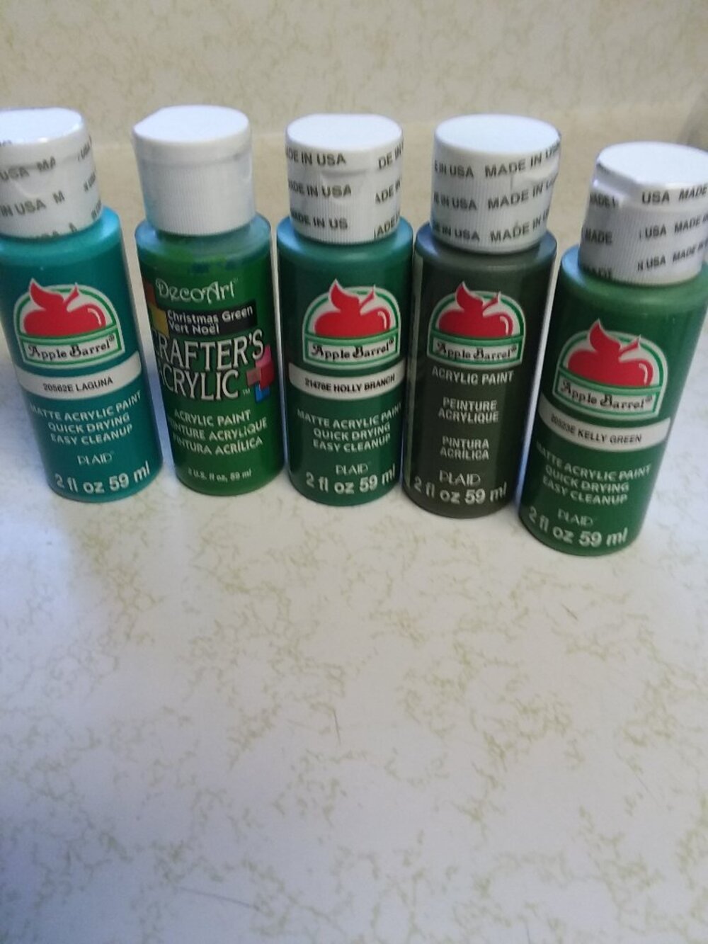 Apple Barrel Acrylic Paint 2 fl oz Green Colors Arts Crafts FREE SHIPPING!!